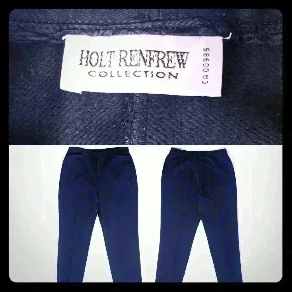 HOLT RENFREW PLUS  SIZE BLACK TROUSER PANTS TROUSER SIZE 16